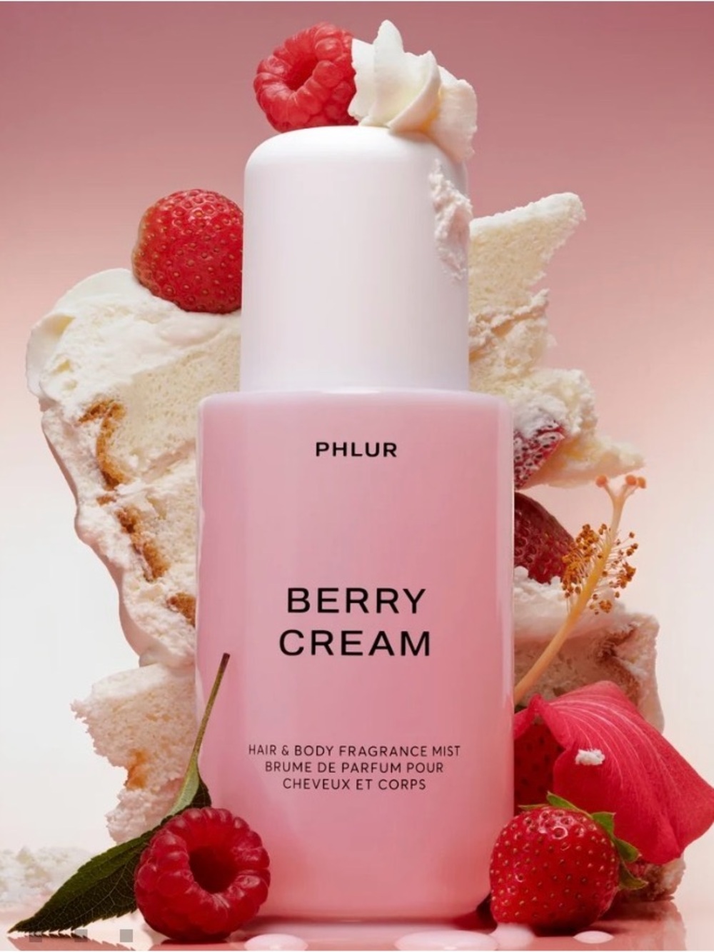 NEW Phlur Berries and Cream 8.1 oz size fragrance body spray
